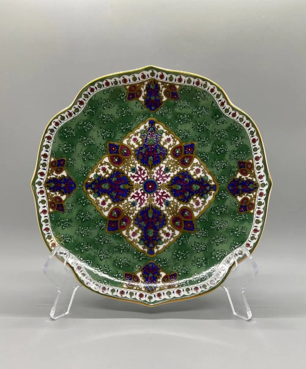 Pair Vintage Samarkand Takahashi San Fransisco Hand Decorated Decorative Plates